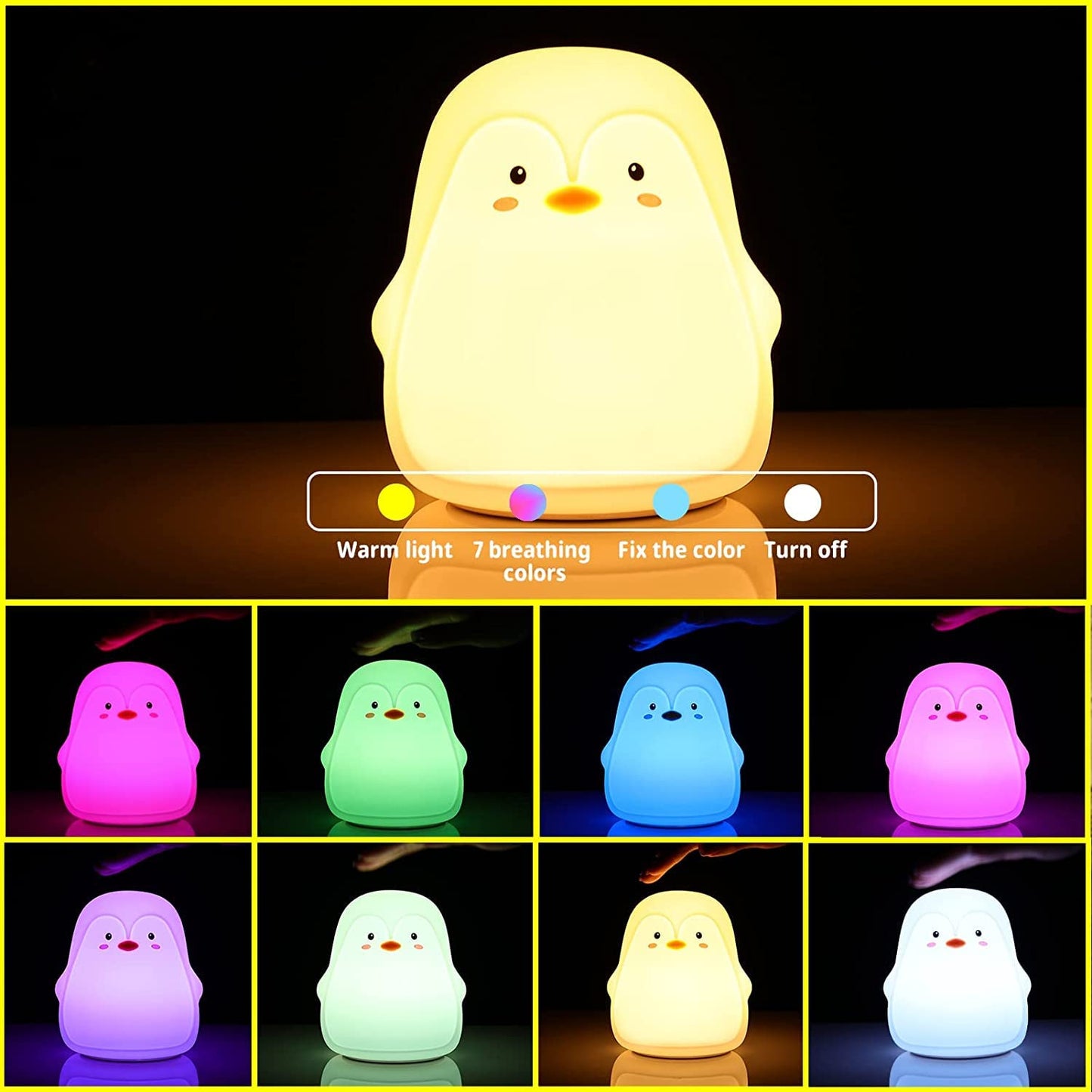 Penguin Night Light Soft Toy