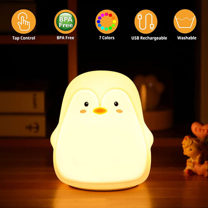 Penguin Night Light Soft Toy